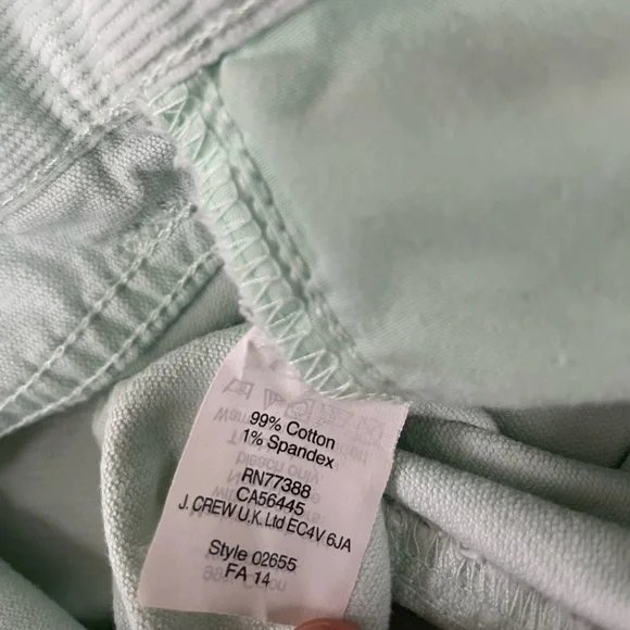 J-Crew Skinny Stretch Cord Pant Burgundy 02655 - Picture 2 of 5